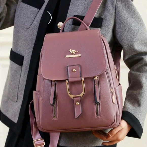 Beautiful nwt purple backpack/purse - Picture 2 of 6